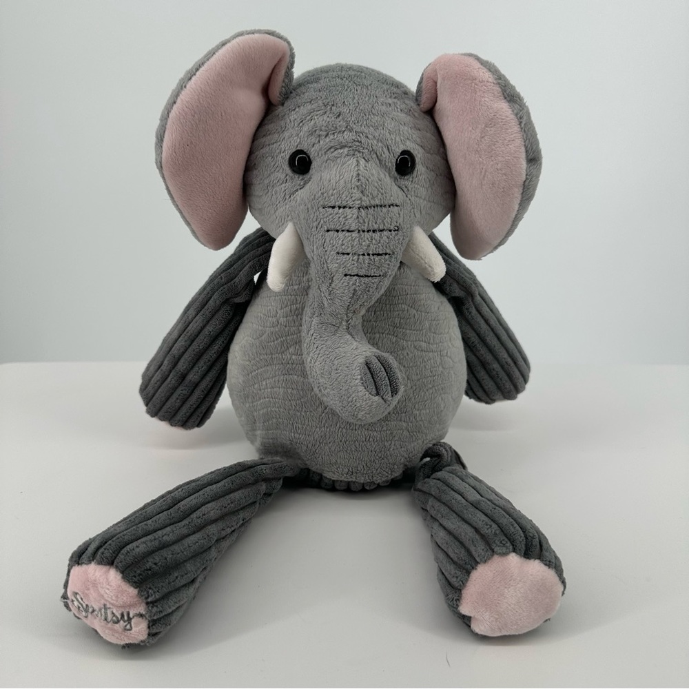 Scentsy Buddy Gray Elephant Stuffed Animal 15" Plush Black Raspberry Vanilla